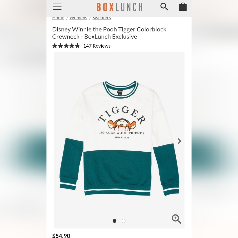 Disney Winnie the pooh Tigger Crewneck Boxlunch